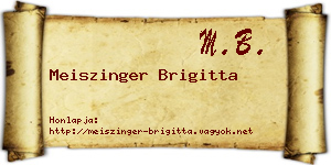 Meiszinger Brigitta névjegykártya